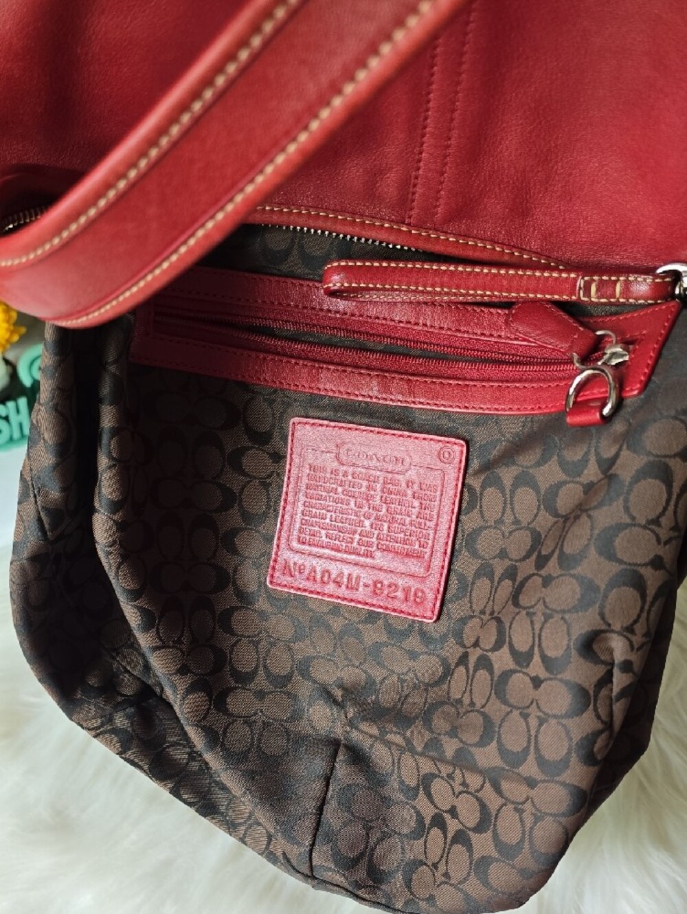 Coach Ergo Hobo Red Leather Shoulder Bag Y2k A04M-9219 - Picture 12 of 16